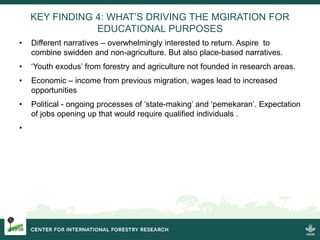 Migration and Land Use Change in the Forests Frontiers in Indonesia