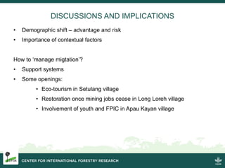 Migration and Land Use Change in the Forests Frontiers in Indonesia