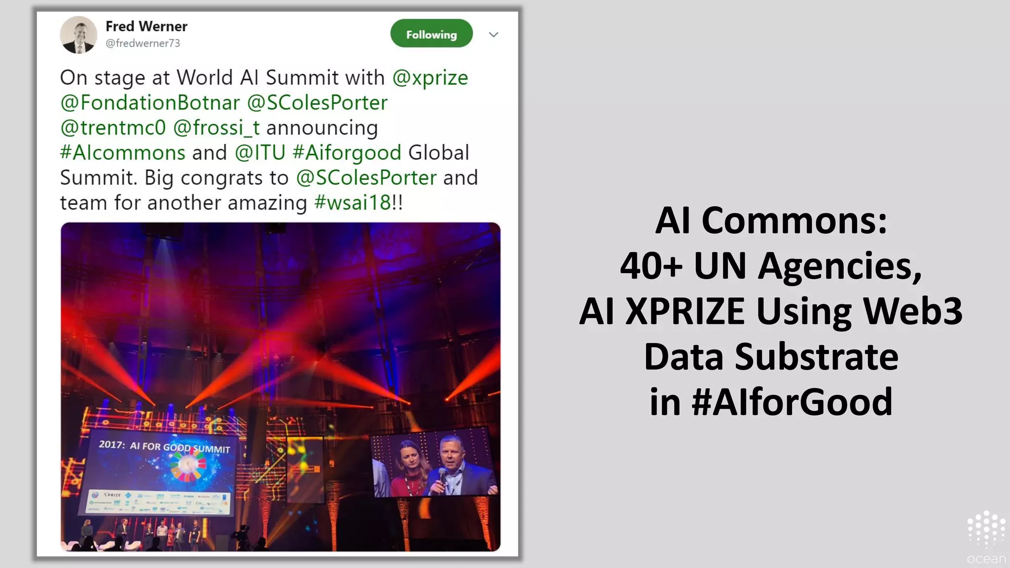 AI Commons:
40+ UN Agencies,
AI XPRIZE Using Web3
Data Substrate
in #AIforGood
 