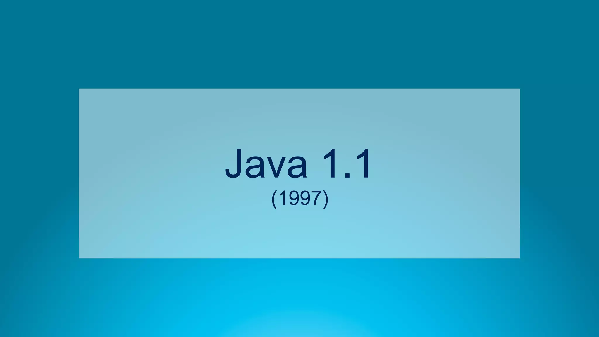 21
Java 1.1
(1997)
 