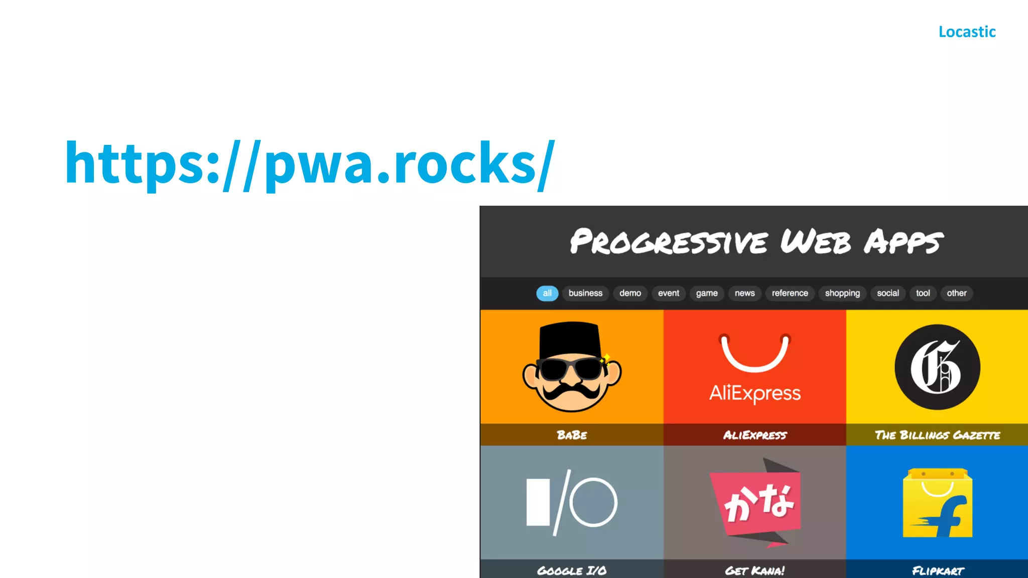 https://pwa.rocks/
 