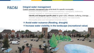 Integral water management
Custom rainwater management plan at the level of a specific municipality
- Inventory of piping n...