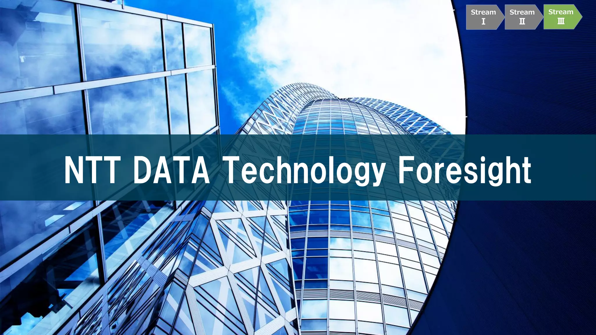 19Copyright © 2018 NTT DATA Corporation - NTT DATA Technology Foresight 2018
NTT DATA Technology Foresight
Stream
Ⅰ
Stream
Ⅱ
Stream
Ⅲ
 