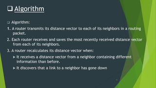 Distance Vector Routing | PPTX