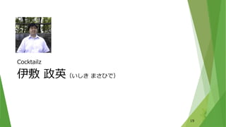 Cocktailz
伊敷 政英（いしき まさひで）
19
 