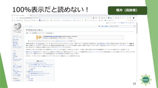 100%表示だと読めない！
33
増井（高齢者）
 