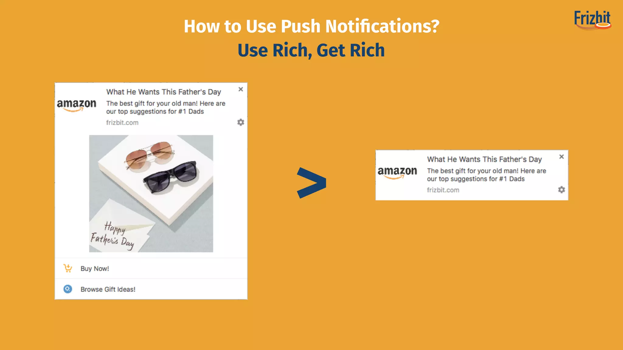 How to Use Push Notiﬁcations?
Use Rich, Get Rich
>
 