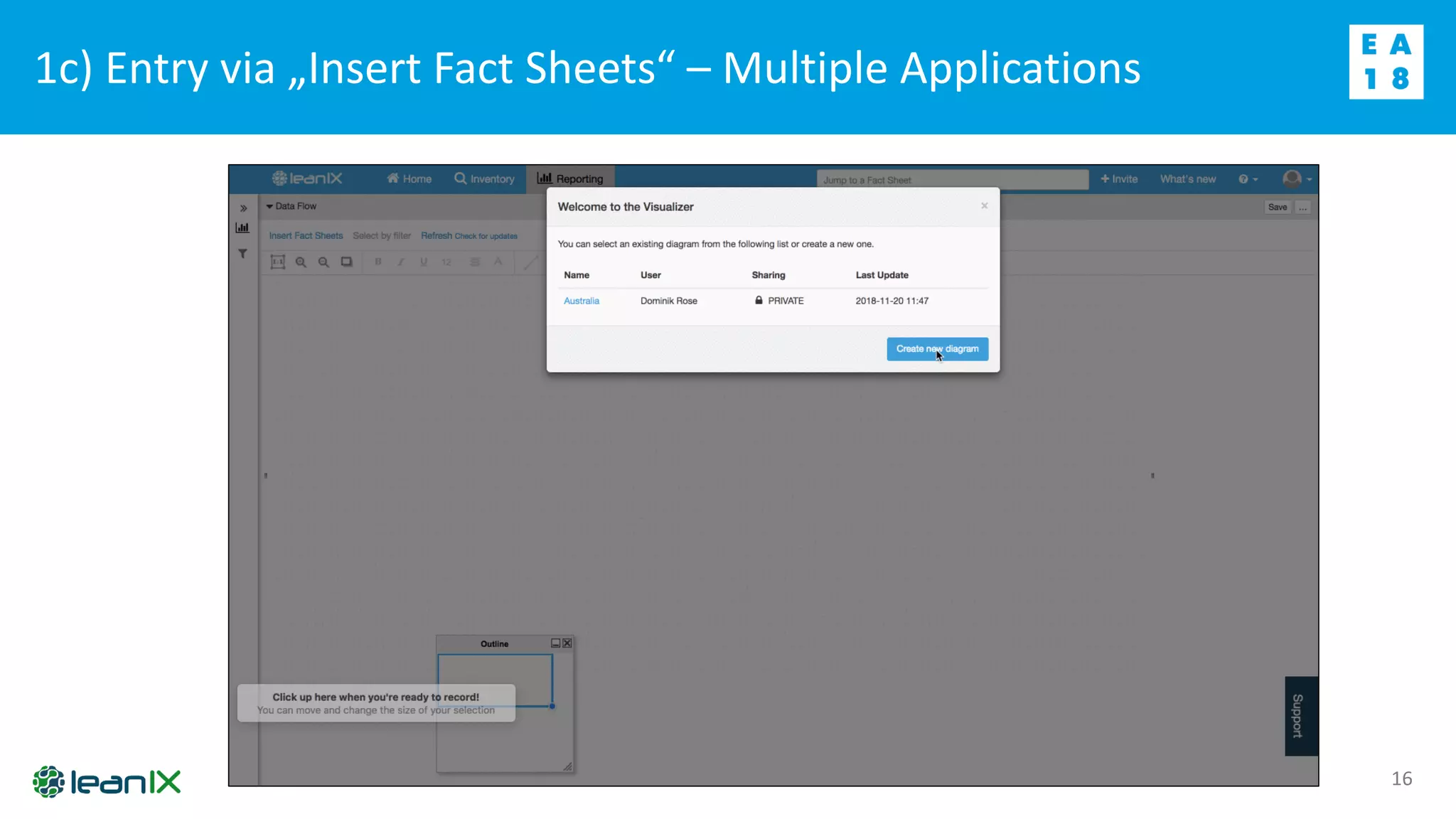 1c) Entry via „Insert Fact Sheets“ – Multiple Applications
16
 