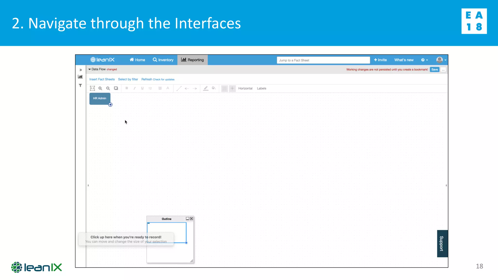 2. Navigate through the Interfaces
18
 