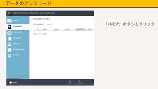 データのアップロード
「+NEW」ボタンをクリック
 