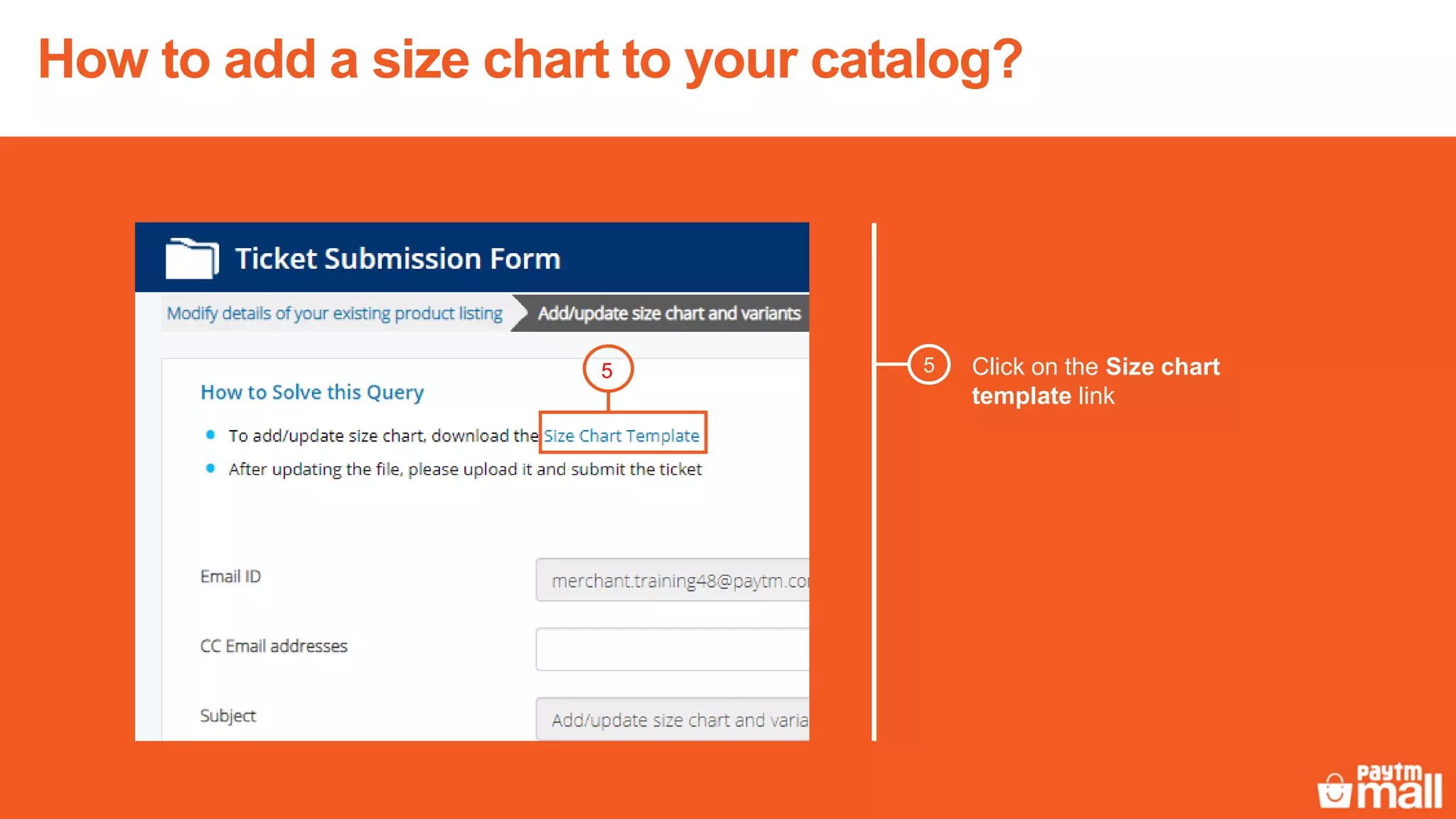 Click on the Size chart
template link
55
How to add a size chart to your catalog?
 
