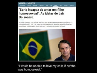 “I would be unable to love my child if he/she
was homosexual.”
 