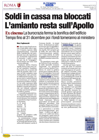 Tiratura: 16.658 Diffusione: 28.136 Lettori: n.d.
Dir. Resp.:Gian Marco Chiocci
Servizi di Media Monitoring
Sezione:SINDAC...