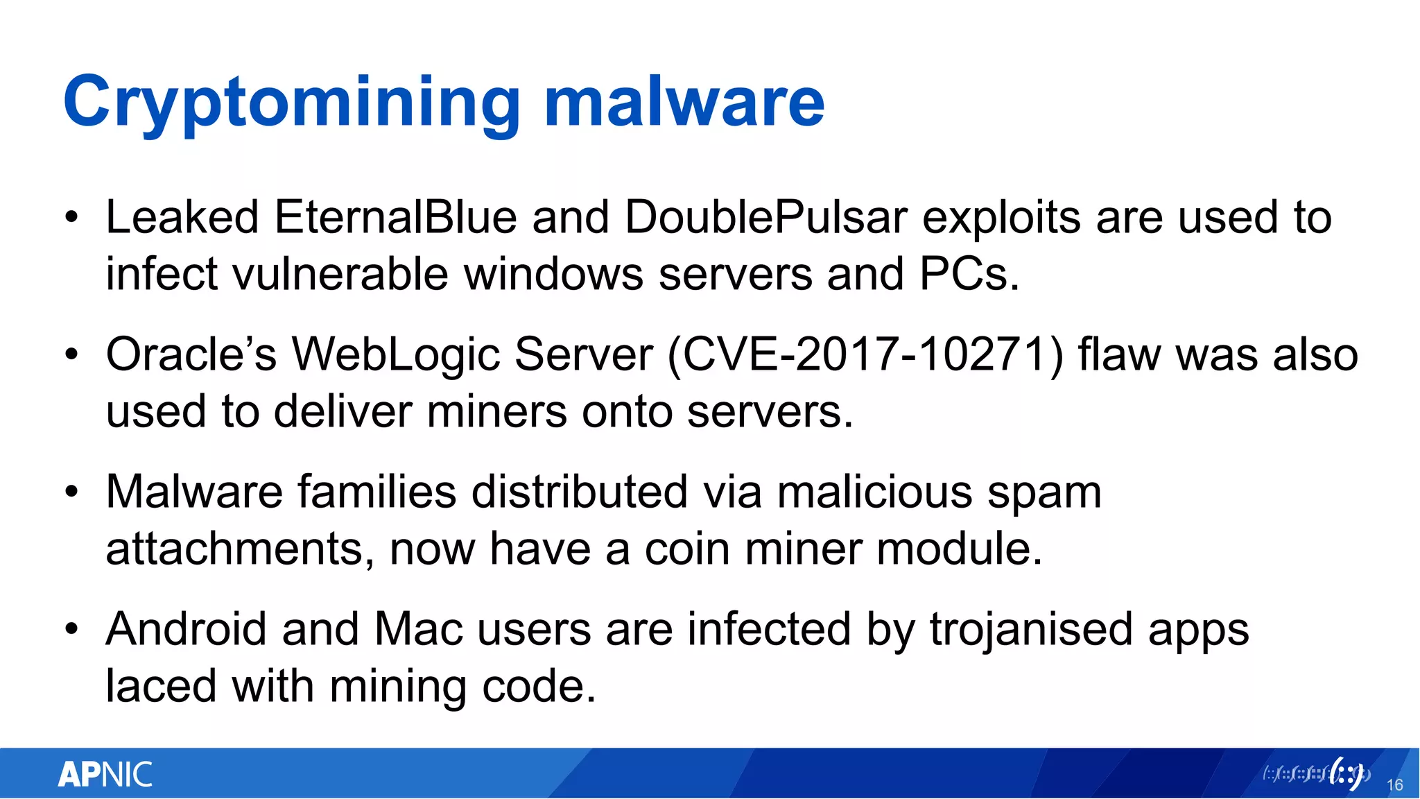 PacNOG 23: Introduction to Crypto Jacking | PPTX