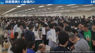 1818技術書典5＜会場内＞
出典：https://twitter.com/noko_k/status/1049134722129903621
 