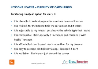 URBAN MOBILITY WEBINAR : Making An Electric CarSharing System Economically Viable