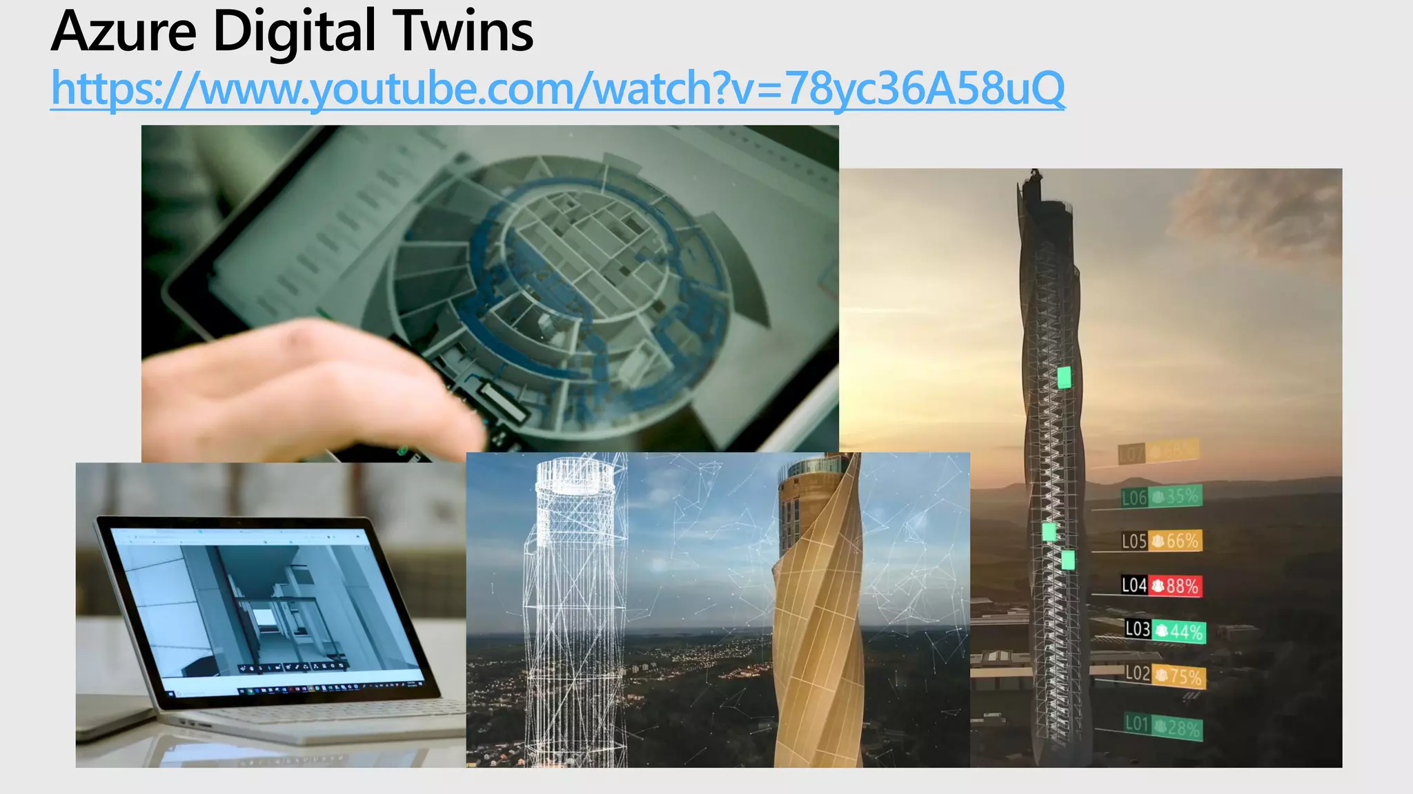 Azure Digital Twins
https://www.youtube.com/watch?v=78yc36A58uQ
 