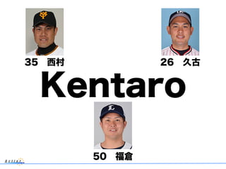 Kentaro
35 西村 26 久古
50 福倉
 