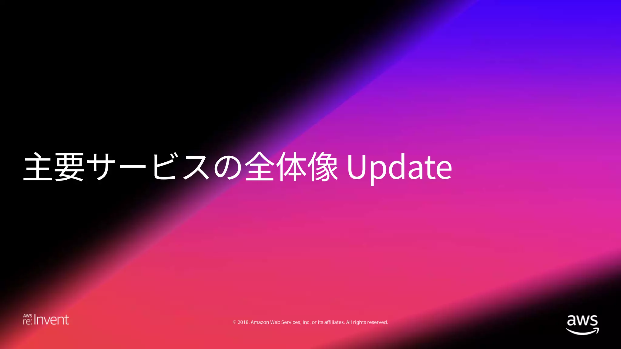 © 2018, Amazon Web Services, Inc. or its affiliates. All rights reserved.
 