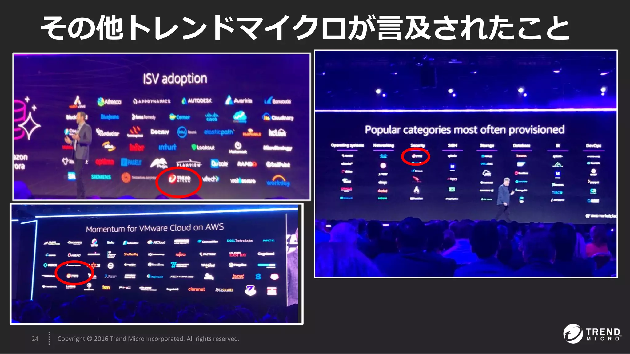 24 Copyright © 2016 Trend Micro Incorporated. All rights reserved.
その他トレンドマイクロが言及されたこと
 