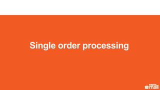 Single order processing
 