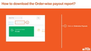 How to download the Order-wise payout report?
Click on Orderwise Payouts3
3
 