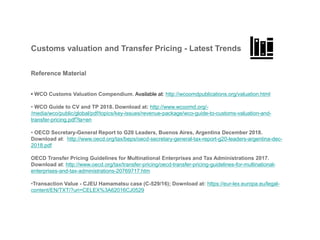 Customs Valuation and Transfer Pricing | PDF
