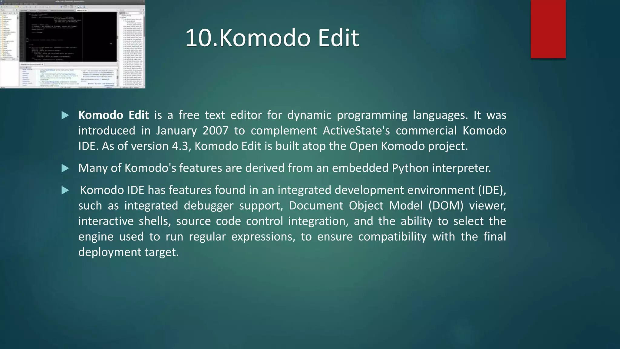 20 best ide's for python programming in 2018 | PPTX