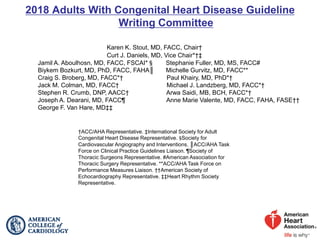 2018 AHA ACC guideline for the management of adults with congenital ...