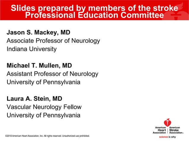 2018 AHA ASA guideline - guidelines for the early management of ...
