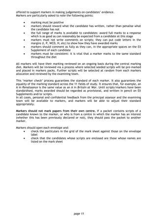Advanced Higher History exam - 2018 (marking instructions) | PDF