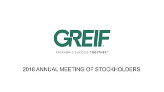 2018 ANNUAL MEETING OF STOCKHOLDERS
 