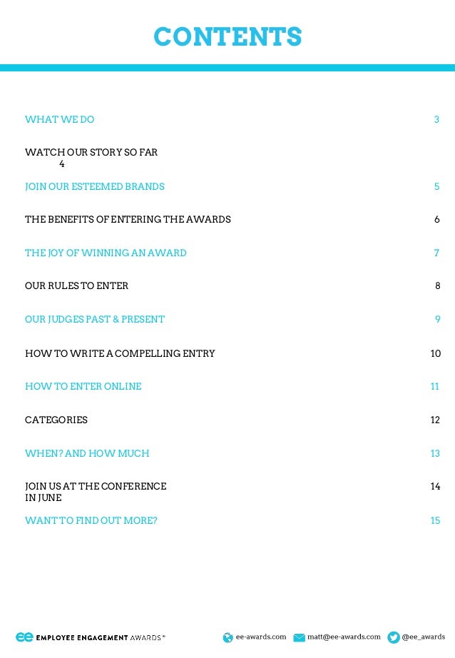 2018 ANZ Employee Engagement Awards Entry Pack