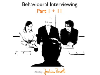 Behavioural Interviewing
Part 1 + 11
2018 by
 