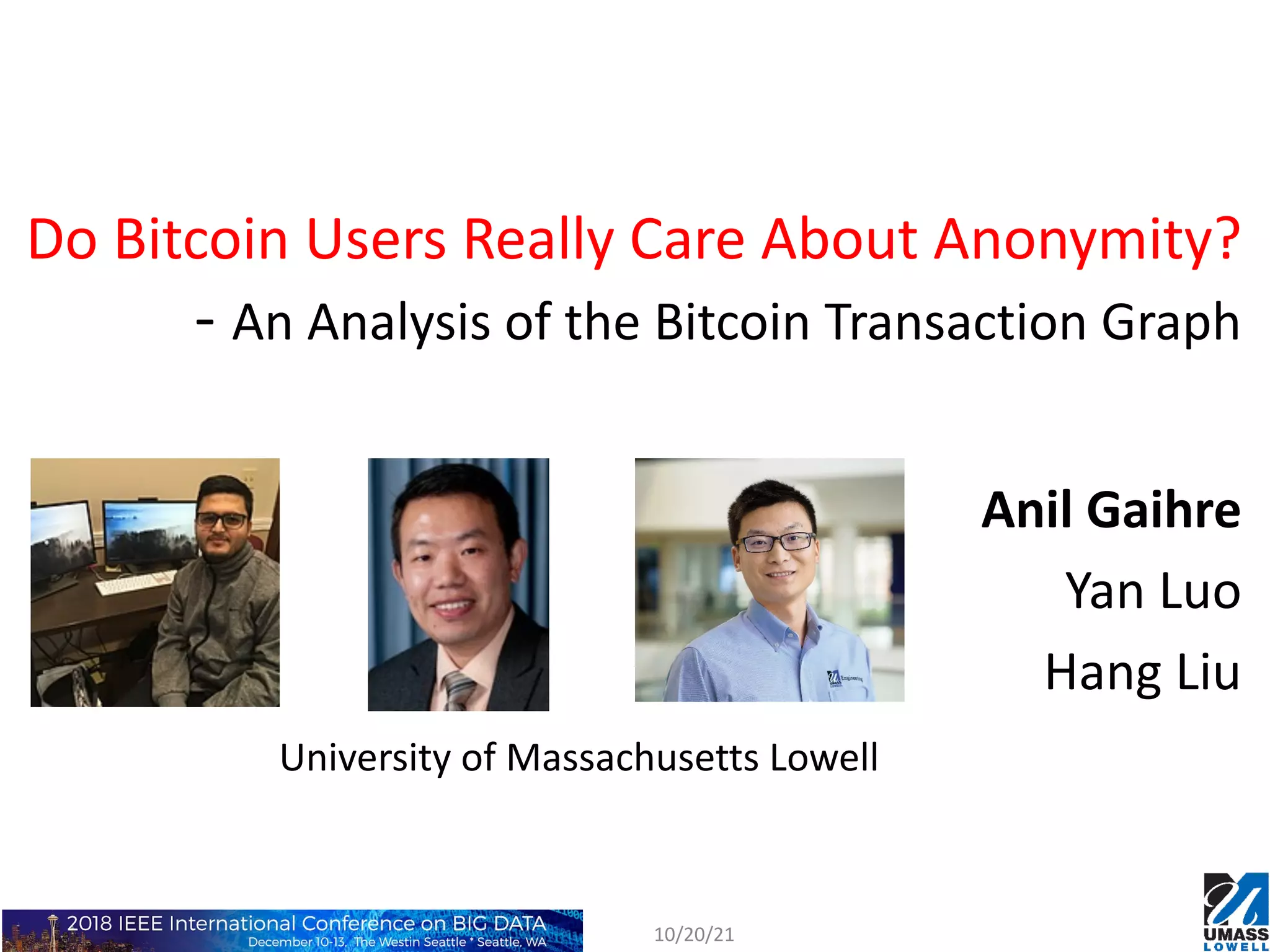 Anonymity concerns of Bitcoin users | PDF