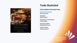 Trade Illustrated
Johns Hopkins University Press
Flickering Treasures
By Amy Davis
Designer:
Maia Wright
Production Coordi...