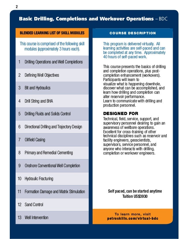 2018 PetroSkills Blended/Virtual Training Guide
