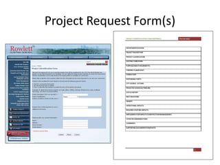 Project Request Form(s)
39
 