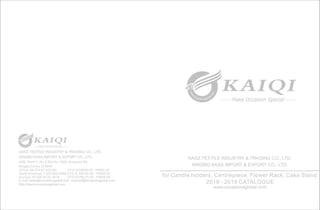 2018 catalogue for candle holder   kaiqi