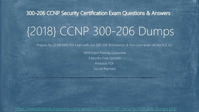 1 month warranty Cisco CCNP Security 300-206 dump latest questions