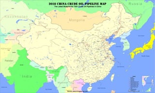2018 China Crude Oil Pipeline Map
