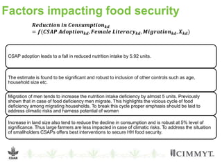Gender knowledge for mitigating climatic risks