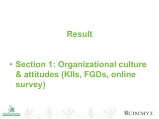 Overview of institutional gender audit report