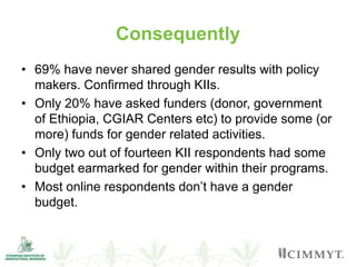Overview of institutional gender audit report