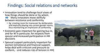 What drives capacity to innovate? Insights from women and men small-scale farmers in Africa, Asia and Latin America