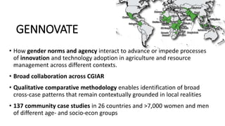 Fortifying the foundations for gender in AR4D