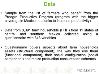 Rethinking maize productivity considering the heterogeneity of maize farm households from Central and Southern Mexico