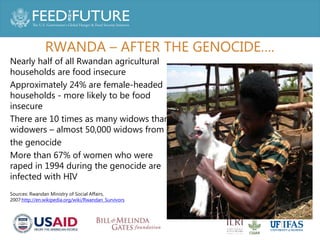 Increasing the health and nutritional outcomes of Rwanda's 'One cow per poor family' from a gender perspective