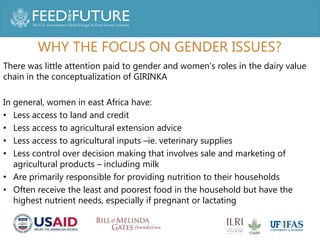 Increasing the health and nutritional outcomes of Rwanda's 'One cow per poor family' from a gender perspective