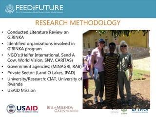 Increasing the health and nutritional outcomes of Rwanda's 'One cow per poor family' from a gender perspective